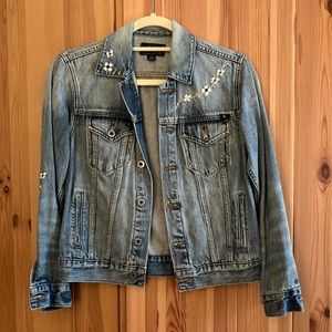 Lucky Brand denim jacket with embroidered flower details